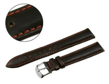 Pacific REMEN 20MM XL W70L GLATKI crni remen, crveni šavovi