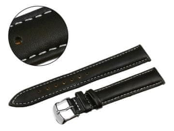 Pacific REMEN 20MM XL W70L GLATKI crni remen, bijeli šavovi