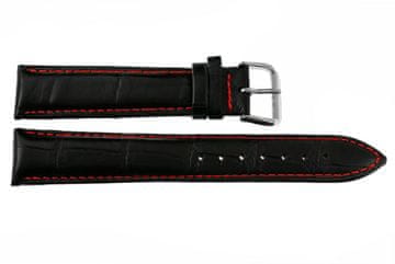Pacific REMEN 20 MM XL W102L CROCODILE crni remen, crveni šavovi