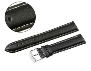 Pacific REMEN 18MM XL W83L GLATKI crni remen, bijeli šavovi