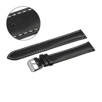 Pacific REMEN 20 MM XL W02XL GLATKI crni remen, bijeli šavovi