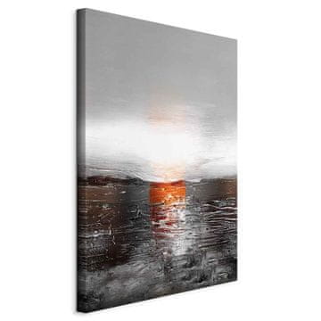 Artgeist Slika - Odraz boja (1 dio) - zalazak sunca na oslikanoj apstraktnoj pozadini