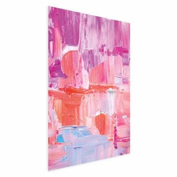 Artgeist Poster - Šareni potezi - intenzivne nijanse ružičaste i ljubičaste na platnu