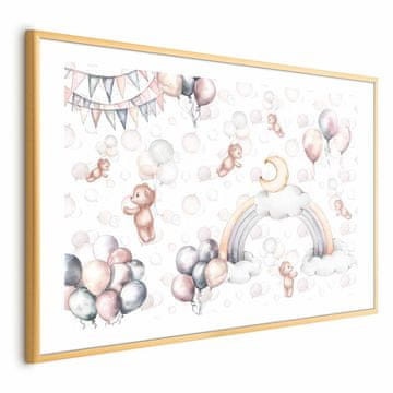 Artgeist Poster - Medvjedići na nebu