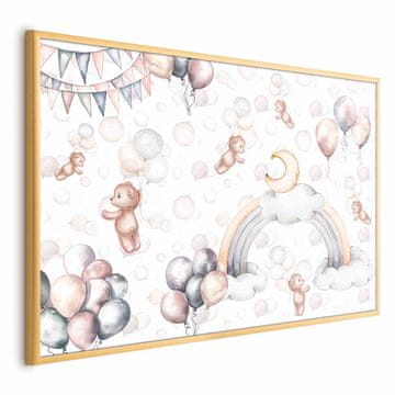 Artgeist Poster - Medvjedići na nebu