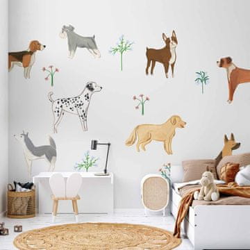 Artgeist Foto tapeta - Psi - suptilna ilustracija za djecu