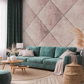 Artgeist Foto tapeta - Savršeni rezovi - geometrijski simetrični uzorak pločica s uzorkom