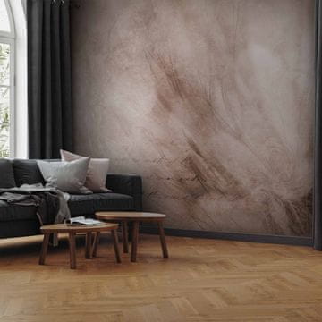 Artgeist Foto tapeta - Apstraktni scandi boho - nježna kompozicija s natpisima i cvijećem