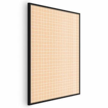 Artgeist Poster - Linije i šum - valovita mreža u nijansama narančaste