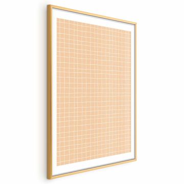Artgeist Poster - Linije i šum - valovita mreža u nijansama narančaste