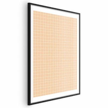 Artgeist Poster - Linije i šum - valovita mreža u nijansama narančaste