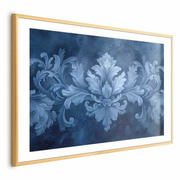 Artgeist Poster - Plavi ukras u hladnim nijansama