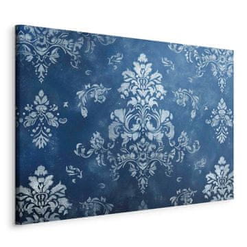 Artgeist Slika - Dekorativni motiv retro ornamenta u iznošenim plavim tonovima / Retro ornament u iznošenim plavim tonovima