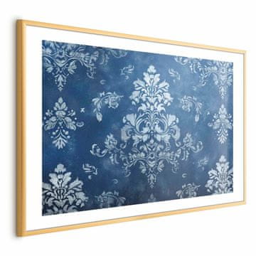 Artgeist Poster - Retro ukras u iznošenim plavim tonovima
