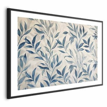 Artgeist Poster - Nježan botanički motiv s plavim lišćem