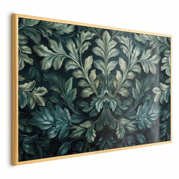 Artgeist Poster - Viktorijansko lišće u tamnozelenoj boji