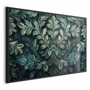 Artgeist Poster - Viktorijansko lišće u tamnozelenoj boji