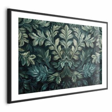 Artgeist Poster - Viktorijansko lišće u tamnozelenoj boji
