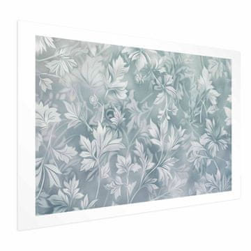 Artgeist Poster - Izlizani cvjetni uzorci u prigušenoj tirkiznoj boji
