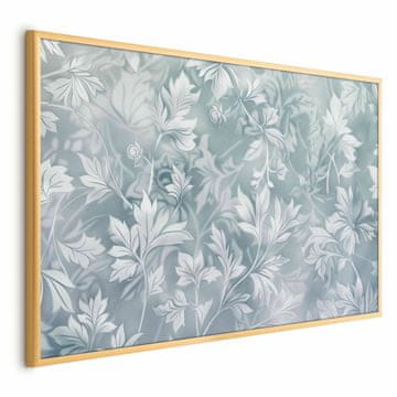 Artgeist Poster - Izlizani cvjetni uzorci u prigušenoj tirkiznoj boji