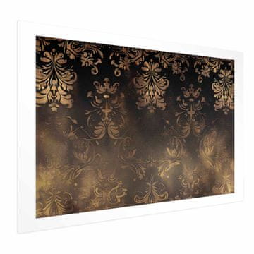 Artgeist Poster - Tamni barokni uzorci sa zlatnim akcentima