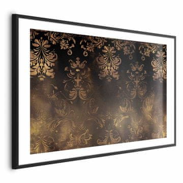Artgeist Poster - Tamni barokni uzorci sa zlatnim akcentima