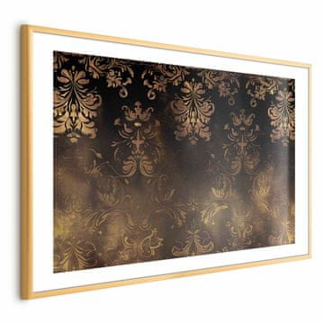 Artgeist Poster - Tamni barokni uzorci sa zlatnim akcentima
