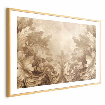 Artgeist Poster - Rezbareni ukrasi u sepia tonovima