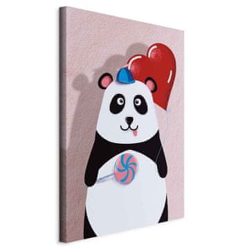 Artgeist Slika - Panda s balonom (1 dio) vertikalna