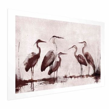 Artgeist Poster - Čaplje oslikane tintom