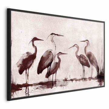 Artgeist Poster - Čaplje oslikane tintom
