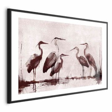 Artgeist Poster - Čaplje oslikane tintom