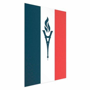 Artgeist Poster - Francuska zastava sa svijećom