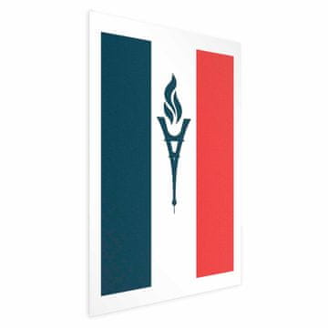 Artgeist Poster - Francuska zastava sa svijećom
