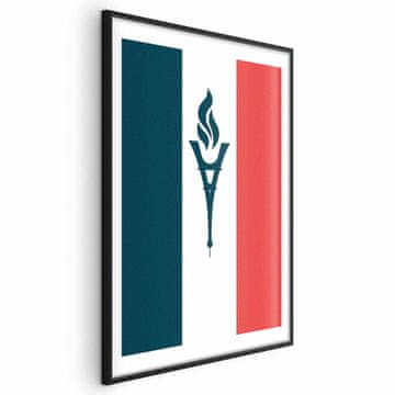 Artgeist Poster - Francuska zastava sa svijećom