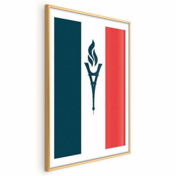 Artgeist Poster - Francuska zastava sa svijećom