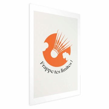 Artgeist Poster - Badmintonska loptica protiv narančastog sunca