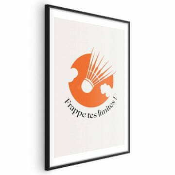 Artgeist Poster - Badmintonska loptica protiv narančastog sunca