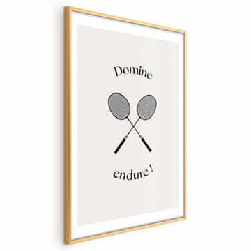 Artgeist Poster - Ljetne igre - badmintonski reketi na bijeloj pozadini