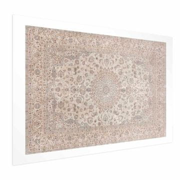 Artgeist Poster - Pješčani tepih - istrošeni perzijski tepih s bogatim ukrasnim motivima