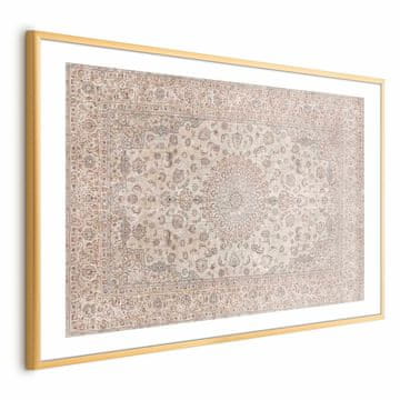 Artgeist Poster - Pješčani tepih - istrošeni perzijski tepih s bogatim ukrasnim motivima