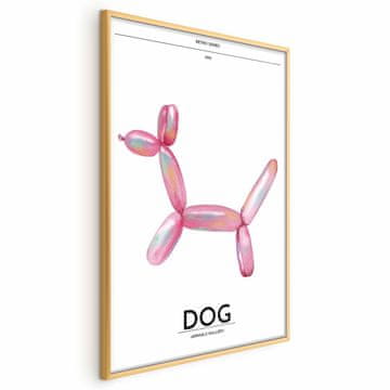 Artgeist Poster - Holo-Dog - Šareni pas u retro stilu