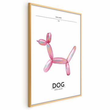 Artgeist Poster - Holo-Dog - Šareni pas u retro stilu