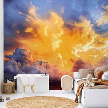 Artgeist Foto tapeta - Prekrasan zalazak sunca - oblaci u toplim nijansama