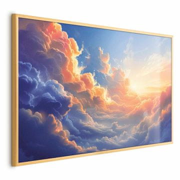 Artgeist Poster - Zalazak sunca nad oblačnim morem: prekrasna simfonija boja