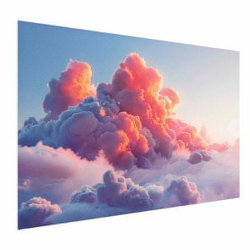 Artgeist Poster - Spektakl u sumraku: oblaci u nijansama ružičaste i ljubičaste