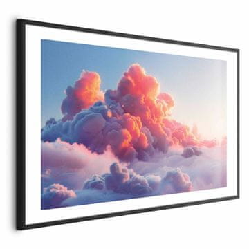 Artgeist Poster - Spektakl u sumraku: oblaci u nijansama ružičaste i ljubičaste