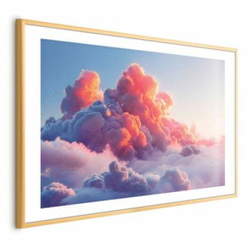 Artgeist Poster - Spektakl u sumraku: oblaci u nijansama ružičaste i ljubičaste
