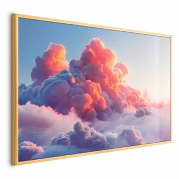 Artgeist Poster - Spektakl u sumraku: oblaci u nijansama ružičaste i ljubičaste