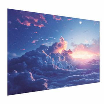 Artgeist Poster - Noćni koncert u planinama: oblaci obasjani posljednjim zrakama sunca